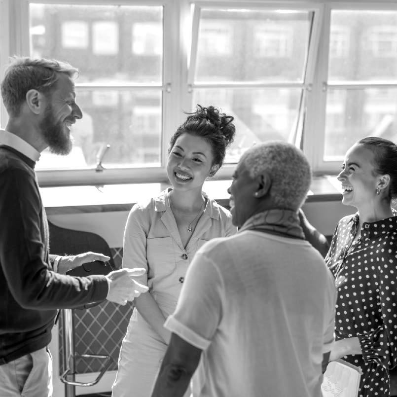 Group of happy employees
